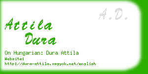 attila dura business card